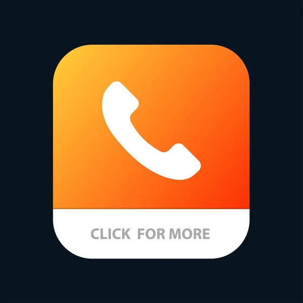 Τηλέφωνο, τηλέφωνο, καλέστε το κουμπί εφαρμογής για κινητά. Γλύφος Android και iOS — Διανυσματικό Αρχείο