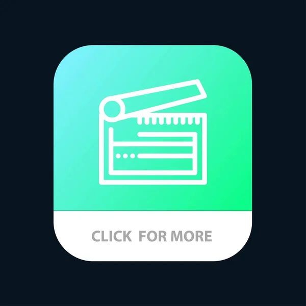 Action, Board, clapboard, clapper, clapperboard mobile app butto — Stockvektor