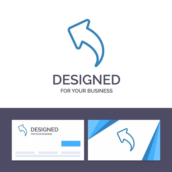 Креативна візитна картка та стрілка шаблону логотипа, ліворуч, стрілки — стоковий вектор
