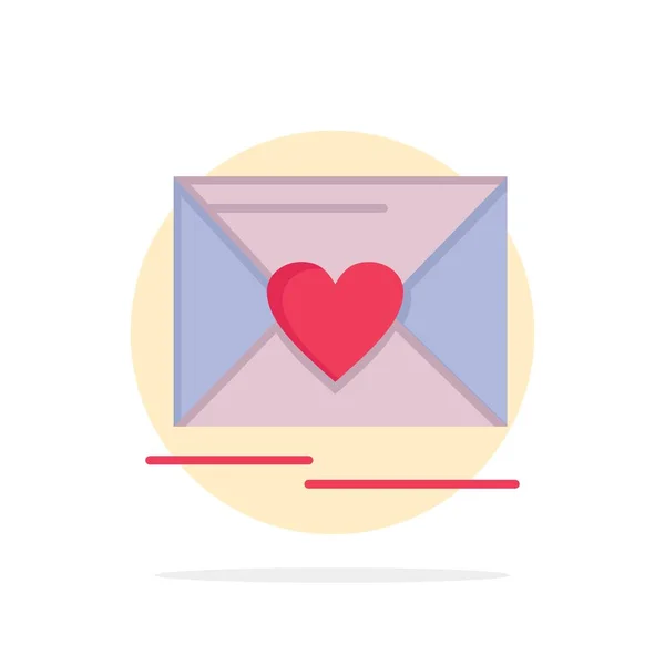 Mail, szerelem, Heart, esküvői absztrakt kör háttérszín — Stock Vector