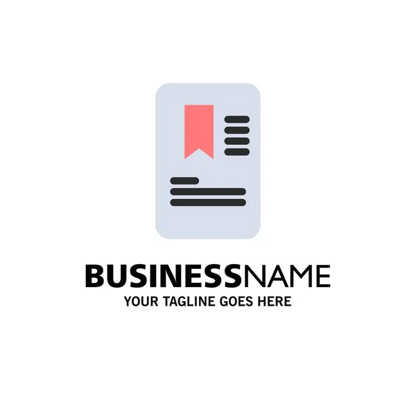 Mobile, Tag, OnEducation Business logo Template. Colore piatto — Vettoriale Stock