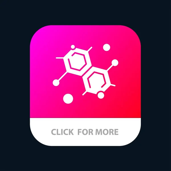 Chimiste, Moléculaire, Bouton d'application mobile Science. Android et IOS G — Image vectorielle