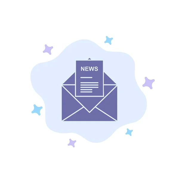 Noticias, Email, Negocios, Correspondiente, Carta Icono Azul en Abstra — Vector de stock