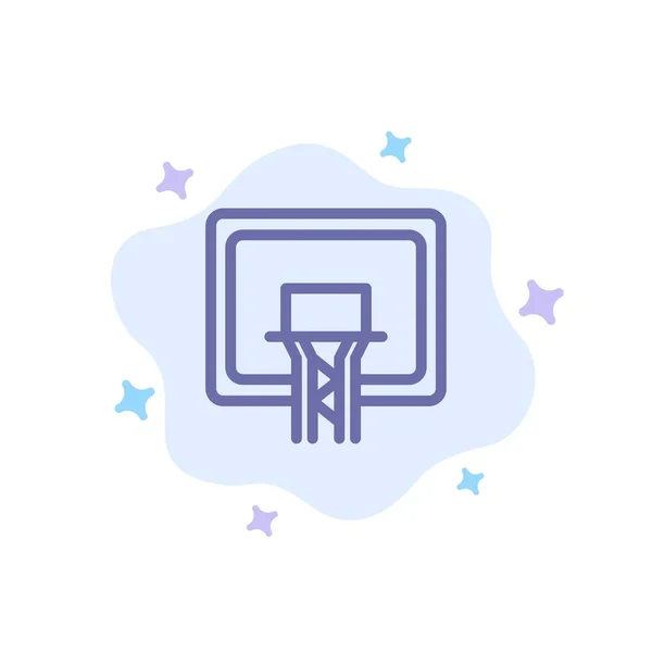 Back Board, mand, basketbal, Board blauw pictogram op abstracte Cloud — Stockvector