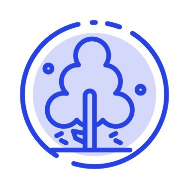 Doğa, Çam, Yay, Ağaç Mavisi Noktalı Çizgi Simgesi