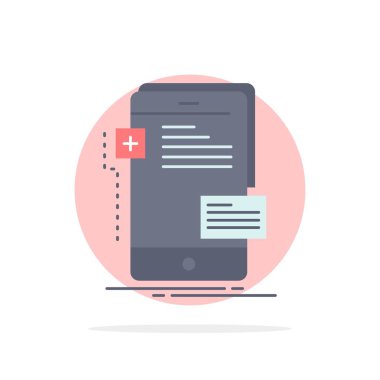 frontend, arayüz, cep telefonu, geliştirici Düz Renk Simge Ve