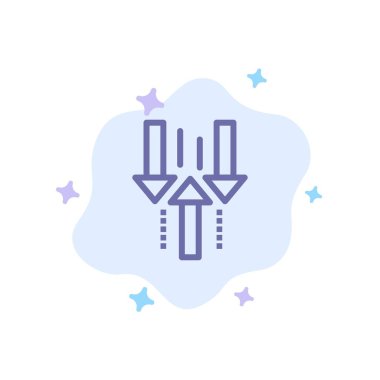 Ok, Aşağı, Yukarı, Upload, Soyut Bulut Ba Mavi Simge Indir