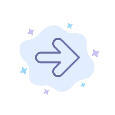 Ok, Ileri, oklar, soyut bulut Backgr sağ mavi simge