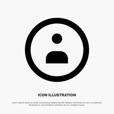 Arayüz, Navigasyon, Kullanıcı katı Glyph Simge vektörü