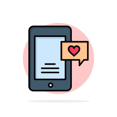 Mobil, Sohbet, Sohbet Bubble, Love Chat Soyut Daire Arka Plan 