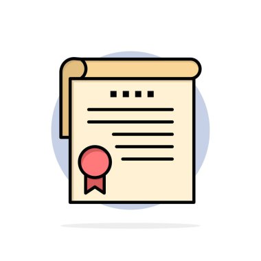 Sertifika, Başarı, Derece, Ödül Soyut Daire Backgro