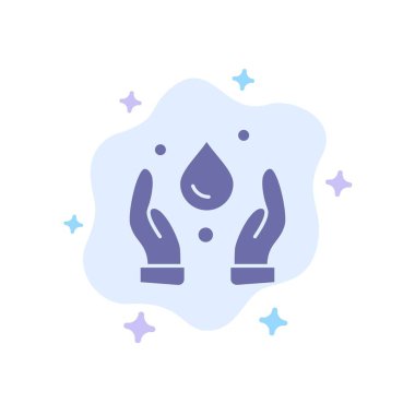 Soyut Bulut Backgro'da Ekoloji, Çevre, Doğa Mavisi Simgesi