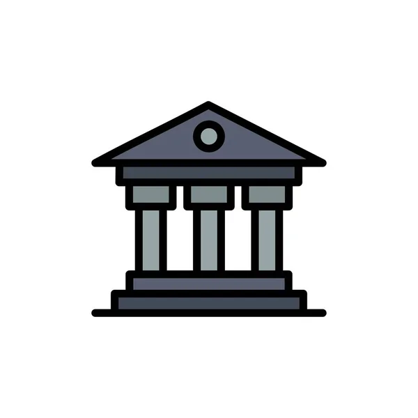 Bank, instytucja, pieniądze, Irlandia płaski kolor ikona. Ikona wektorowa — Wektor stockowy