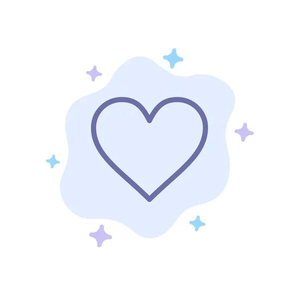 Coração, Amor, Tipo, Ícone Azul do Twitter em Backgroun de Nuvem Abstrato — Vetor de Stock