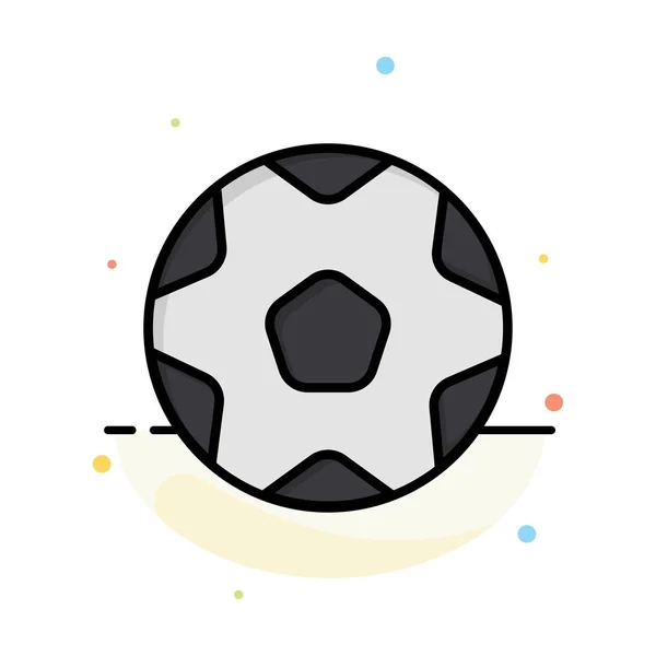 Voetbal, bal, sport, voetbal abstracte platte kleur pictogram sjabloon — Stockvector