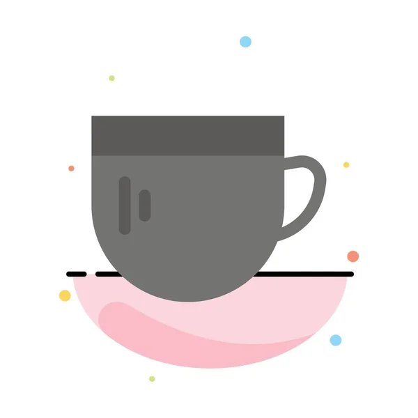 Tazza, Tè, Caffè, Base astratta a colori piatti modello icona — Vettoriale Stock