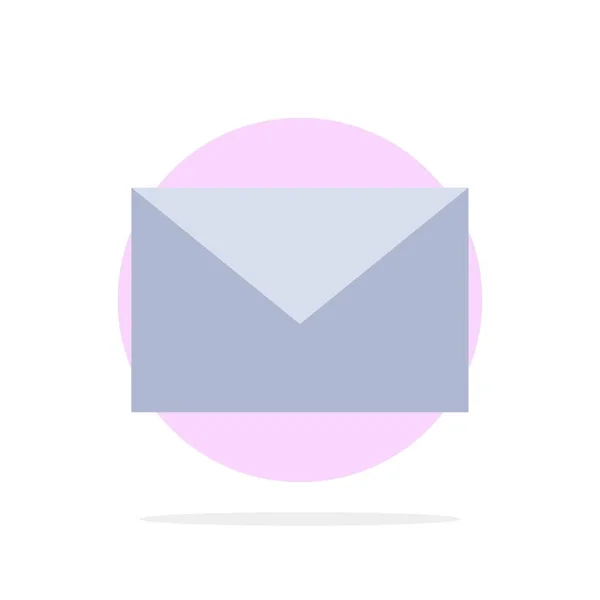 Email, Mail, Message Abstract Circle Fondo Color plano Icono — Vector de stock