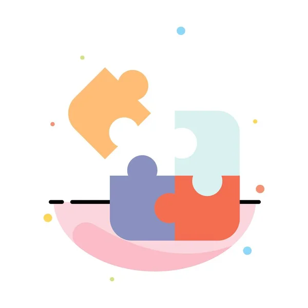 Business, Game, Logic, Puzzle, Square Abstract Flat Color Icon T