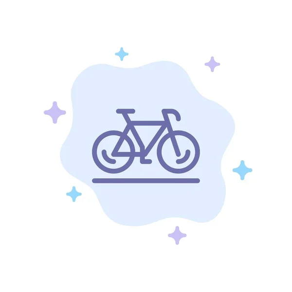 Bicicleta, Movimiento, Caminar, Deporte icono azul en la nube abstracta Backg — Vector de stock