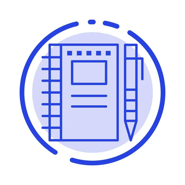 Cuaderno de dibujo, Dibujo, Cuaderno, Lápiz, Boceto Azul punteado L — Archivo Imágenes Vectoriales