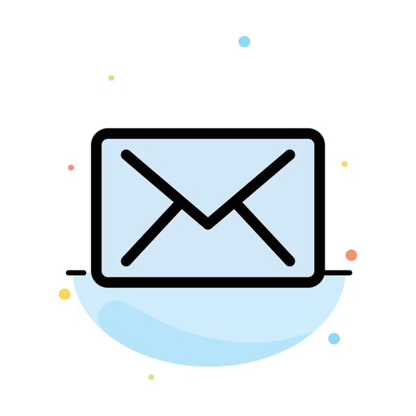 E-mail, poczta, wiadomość streszczenie płaski kolor ikona szablon — Wektor stockowy