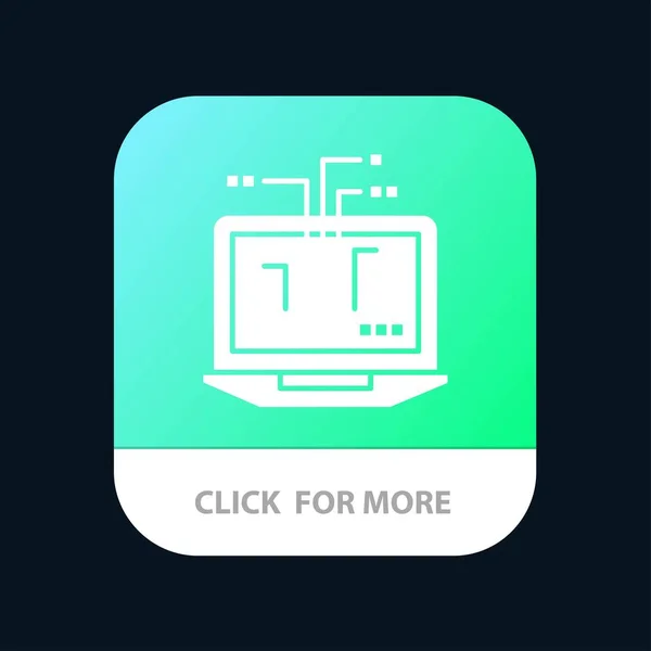 Ordinateur, Réseau, Ordinateur portable, Hardware Mobile App Icon Design — Image vectorielle