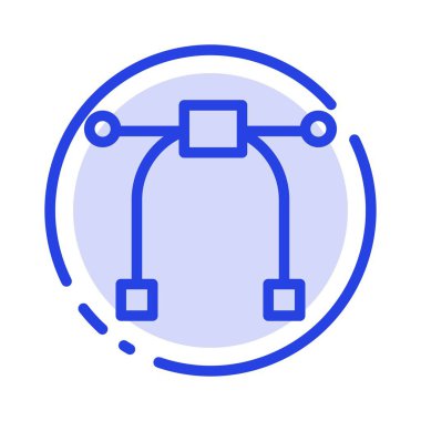 Tasarım, Grafik, Araç MaviSi Noktalı Çizgi Simgesi