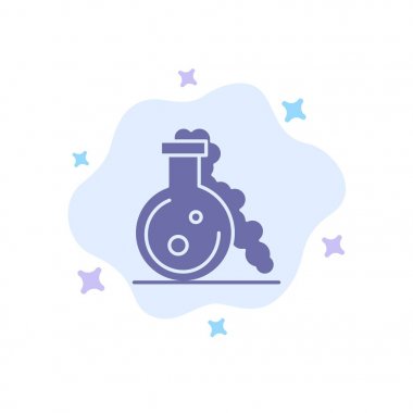 Şişe, Laboratuvar, Test, Soyut Bulut Arka Plan Tıbbi Mavi Simge