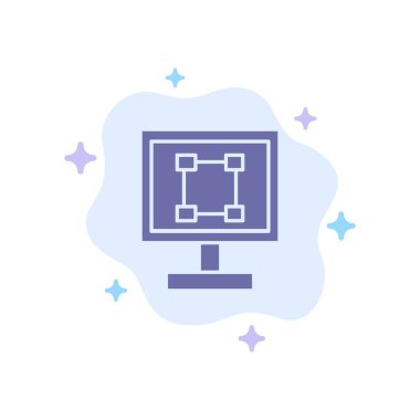 Kırpma, Grafik, Tasarım, Program, Uygulama Mavi Simge Abstra