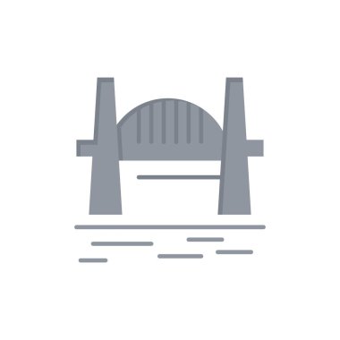 Avustralya, Köprü, Şehir setleri, Harbor, Sydney Düz Renk Simgesi. V