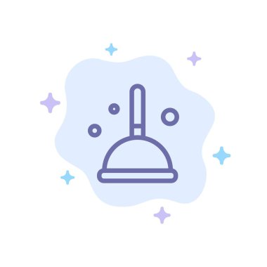 Süpürge, Temizlik, Paspas, Soyut Bulut Backgrou Cadı Mavi Simge