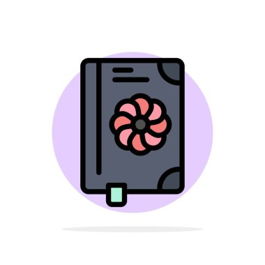 Kitap, çiçek, metin, bahar soyut daire arka plan düz renk