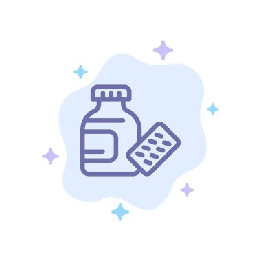 Tıp, Tıp, Bilim Mavi Simge Soyut Bulut Backgroun