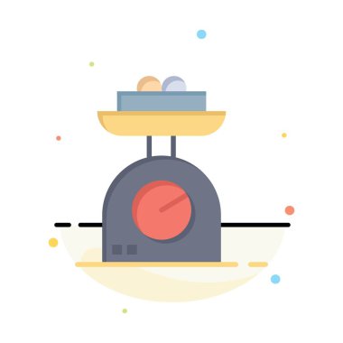 Makine, Terazi, Tartma, Ağırlık Soyut Düz Renk Simgesi Templa