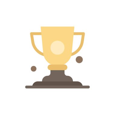 Başarı, Kupa, Ödül, Kupa Düz Renk Simgesi. Vektör simgesi ba