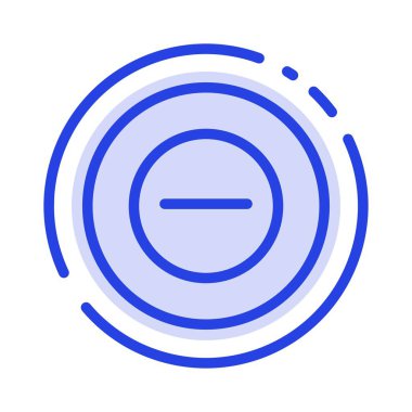 Hayır, Ekle, Daha Az Mavi Noktalı Çizgi Simgesi