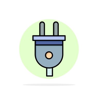 Elektrik, Fiş, Güç, Güç Fişi Soyut Daire Arka Plan Fla