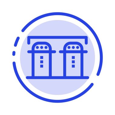 Tuz, Kağıt, Şişe, Baharatlar Mavi Noktalı Çizgi Simgesi