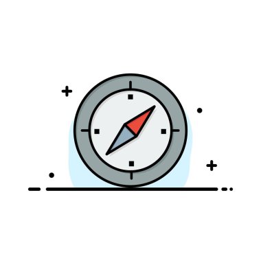 Navigasyon, Yön, Pusula, Gps İş Logo Şablonu. Düz