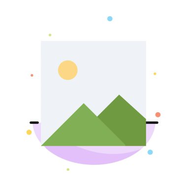 Twitter, Resim, Resim Soyut Düz Renk Simgesi Şablonu