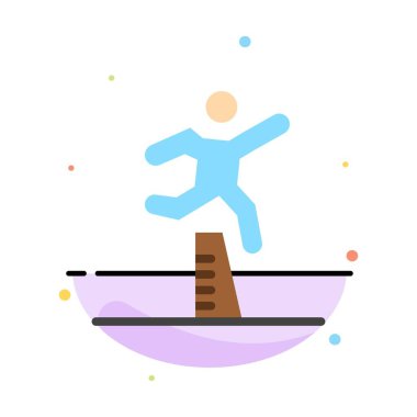 Atlet, Atlama, Koşucu, Koşu, Steeplechase Soyut Flat Co