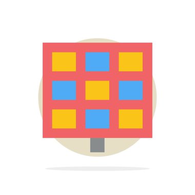 Panel, Güneş, İnşaat Soyut Daire Arka Plan Düz renk