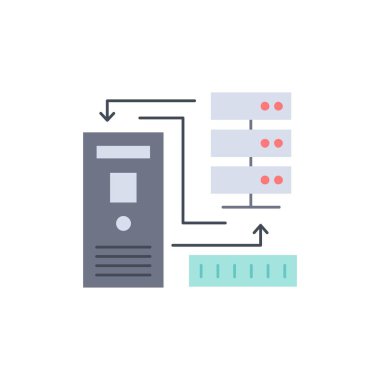 Kombinasyon, veri, veritabanı, elektronik, bilgi Düz Renk 