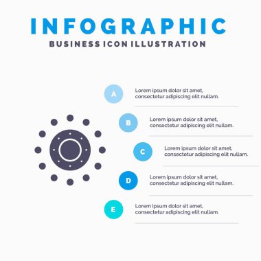 Çiçek, Bahar, Tatil, Paskalya Katı Simge Infographics 5 Adımlar 