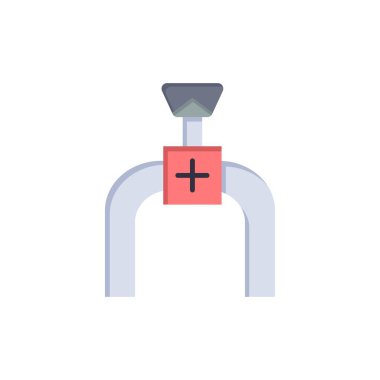 Boru hattı, boru, gaz, hat düz renk simgesi. Vektör simgesi afiş T