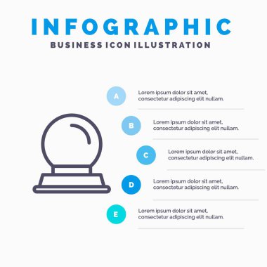 Cam Stand, Dekorasyon, Magic Ball Line simgesi ile 5 adım prese