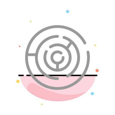 Bulmaca, Ok, Strateji, Hedef, Nokta Soyut Düz Renk Simgesi 