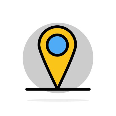 Konum, Harita, Arayüz Soyut Daire Arka Plan Düz renk I