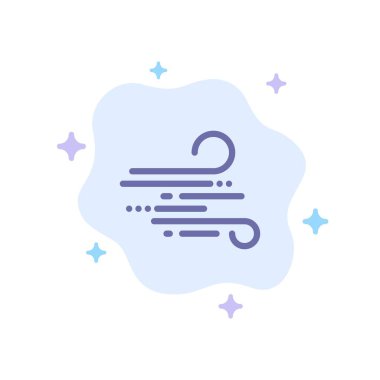 Soyut Bulut Backgrou Üzerinde Darbe, Hava, Rüzgar, Bahar Mavi Simge