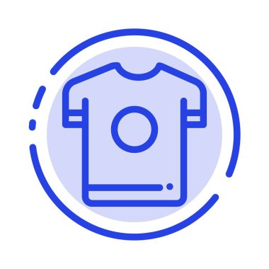 Tişört, Gömlek, Spor, Bahar Mavi Noktalı Satır Simgesi